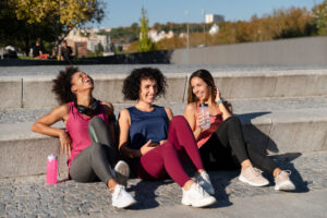 Group of individuals supporting healthy lifestyle habits and long-term weight management goals